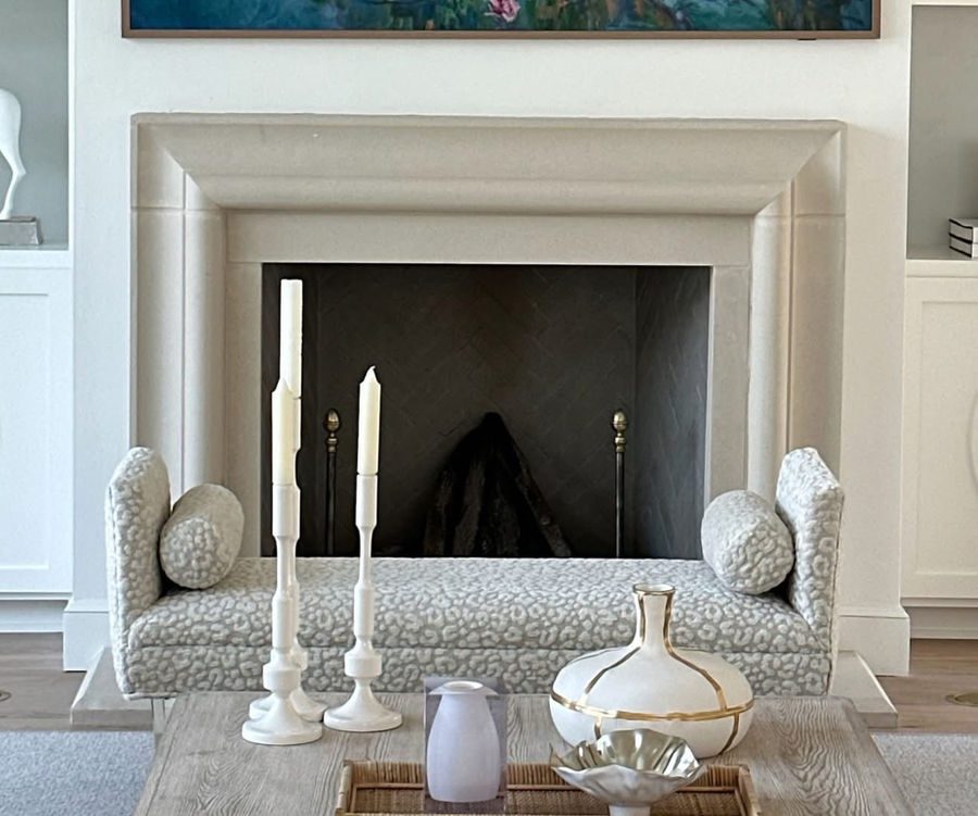 Bullnose Fireplace — Fireplace Mantle | custom architectural precast concrete & cast stone, Mohan's Precast NYC