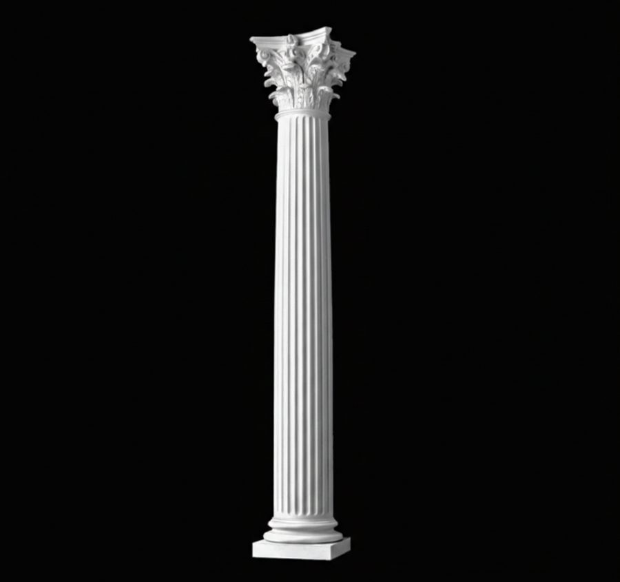 Fluted Column Set — Column | custom architectural precast concrete & cast stone, Mohan's Precast NYC