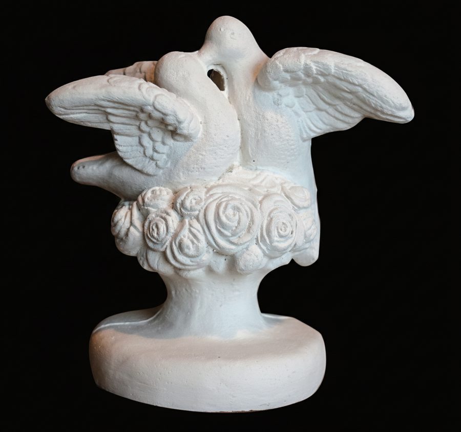 Love Bird (Round Base) — precast concrete & cast stone, Mohan's Precast NYC