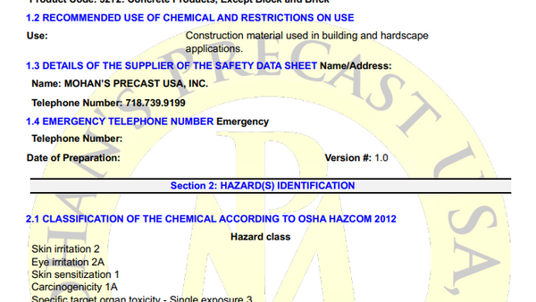 Safety Data Sheets